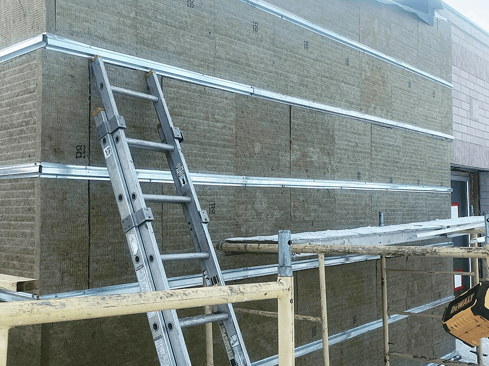 Picture of a Commercial Building Wall Under Construction