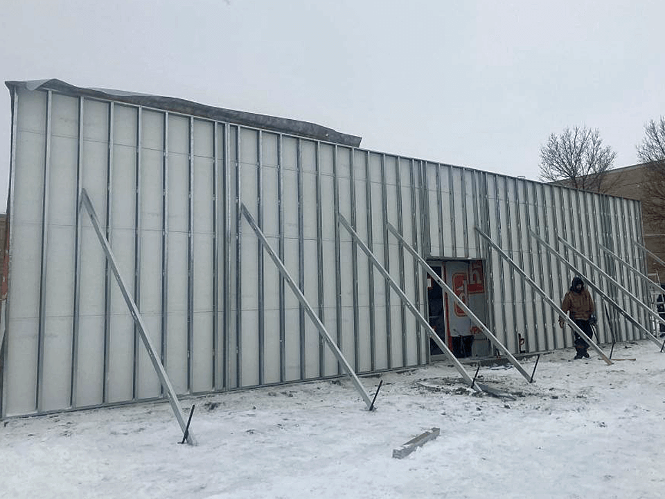 Picture of a Wall Under Construction for a Building