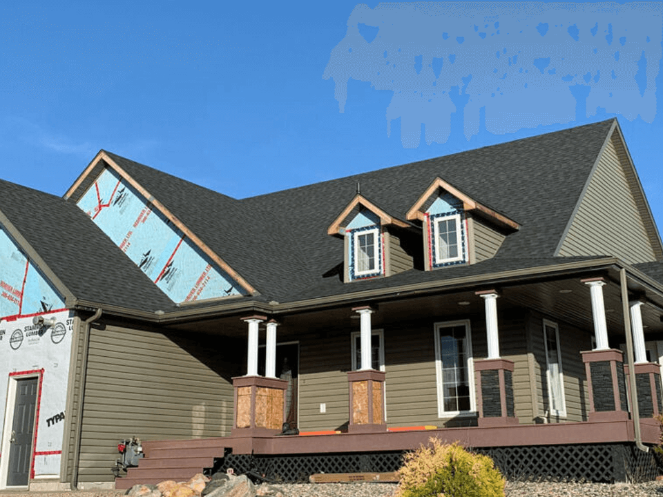 Picture of a Nearly Completed Custom Built Home.