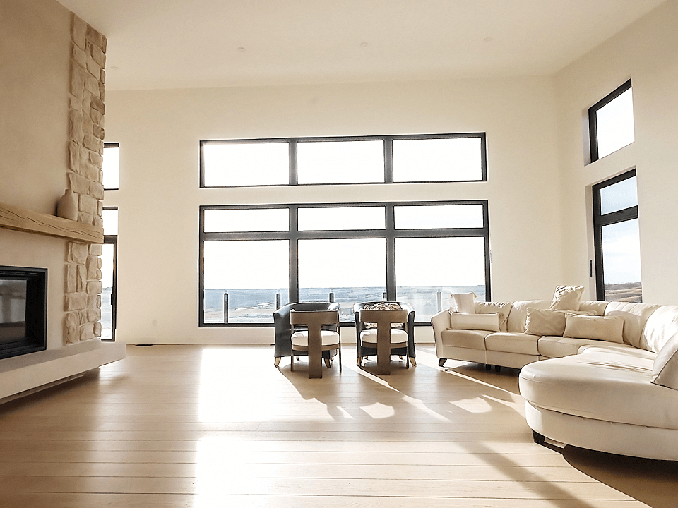 Picture of a Custom Built Home Expansive Living Room.